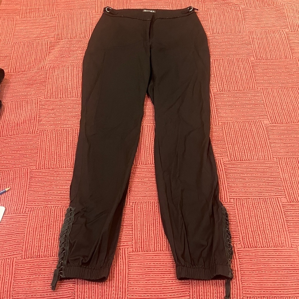 Lace-up leg Women's dress pants with pockets W26L31 rise 8.5